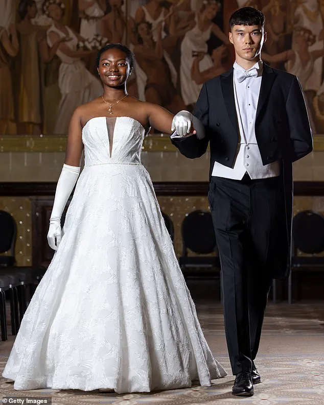 Debutantes Shine at Queen Charlotte's Ball in London: Elegant White Gowns, Diamond Jewelry, and Young Escorts
