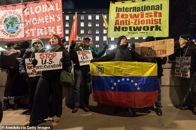 Protesters Burn American Flag Outside Downing Street as Tensions Rise Over Trump's Involvement in Maduro Capture