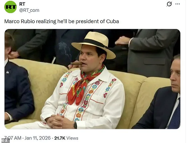 Reelected Trump's Social Media Endorsement of Marco Rubio for Cuba Presidency Sparks Speculation and Humor