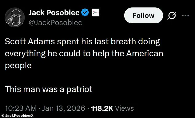 Donald Trump Pays Heartfelt Tribute to Scott Adams as Conservative Movement Mourns