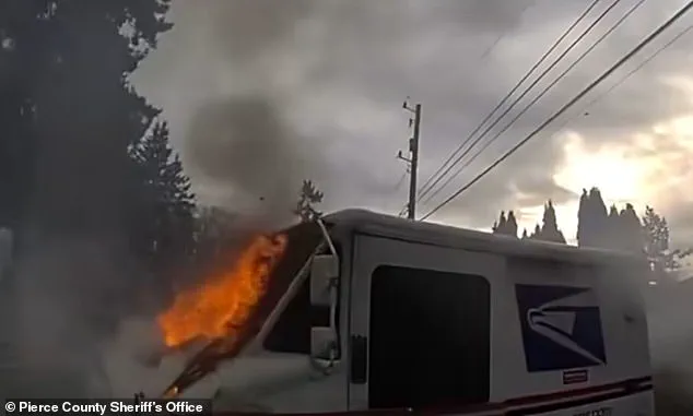 Heroic Sheriff's Deputy Rescues Injured Mail Truck Driver After Crash in Parkland, Washington