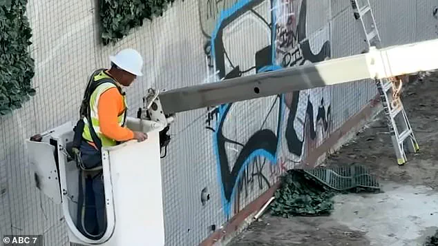 Irony of the Artificial Ivy Wall: California's Anti-Graffiti Initiative Defaced Within Hours of Installation