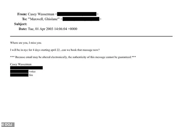 DOJ Releases Emails Exposing Inappropriate Communications Between Casey Wasserman and Ghislaine Maxwell, Says 'This Highlights the Ongoing Nature of the Epstein Investigation'