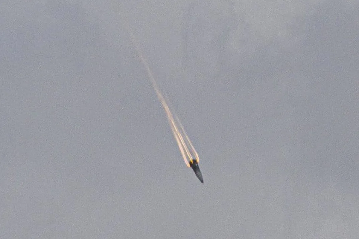 Rare Photo of Iranian Missile Trajectory Sparks Concern Over Israel's Air Defense Capabilities