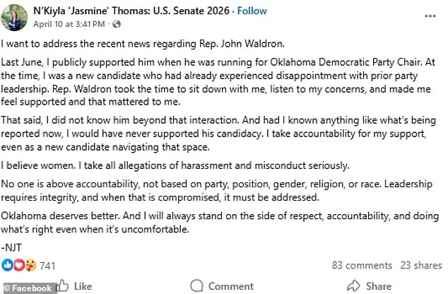 Here's a headline suggestion:
# Oklahoma Lawmaker Resigns After Sending Deepfake Kiss GIF