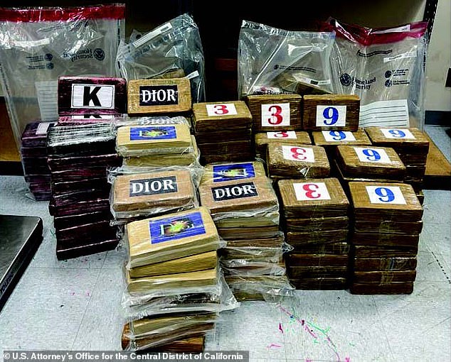 Drug smuggler arrested with $6.4 million worth of cocaine in pink Dior bags.