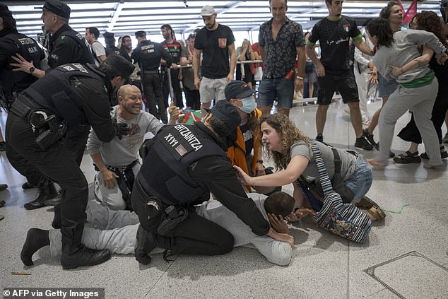 Spanish Police Detain Activists Amid Chaos at Bilbao Airport